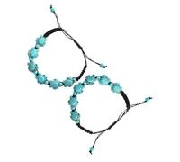 CONGARTENO 2 Stück Feines Türkises Schildkröten-armband Damen Handgefertigt Geflochtenes Armband Modisches Geschenk Vielseitiges Schmuckstück für Alltag und Besondere Anlässe