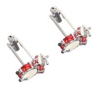 CONGARTENO 2 Stück Kleine Manschettenknöpfe Schlagzeug Motiv Aus Metall Für Herren Anzug Smoking Hemd Accessoire