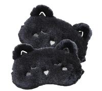 CONGARTENO 2 Stück Schlafmaske Niedlichem Cartoon motiv Lichtblockierend Weich und Bequem für Mädchen und Reisen Entspannend Vielseitig Einsetzbar für Schlaf Büro und Outdoor