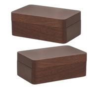 CONGARTENO 2 Stück Walnuss Holz Manschettenknopf Aufbewahrungsbox Magnetisch Schmuck Organizer für Herren Cufflinks und Krawattenklammern Reise Schmuckbox Geschenk Holzbox Vintage Design