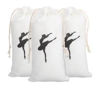 CONGARTENO 3 Stück Ballettschuhtaschen aus Polyester und Baumwolle Tragbare Schuhtasche mit Kordelzug Handliche Tanzschuhtasche für Mädchen Beim Tanzen Leicht zu Reinigen