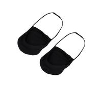 CONGARTENO 4 Paar Damen Halbsocken Schwarz Atmungsaktive Rutschfeste Fußballenpolster aus Elastischem Material Niedrig Geschnitten Unsichtbare No Show Socken für Ballerinas und Pumps