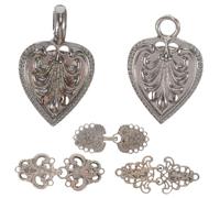 CONGARTENO 4 Stück Vintage Cardigan Clips für Damen Elegante Pullover Schal verschlüsse aus Robustem Antikem mit Filigranem Ausschnitt design Vielseitig für Offene Strickjacken und Blusen