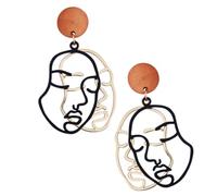 CONGARTENO Abstrakte Gesicht Ohrringe 1 Paar Leichte Ohrhänger Damen Ohrschmuck für Party Geschenk