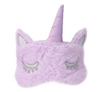 CONGARTENO Einhorn Schlafmaske aus Plüsch mit Verdunkelungsfunktion Bequeme Violette Augenmaske für Frauen und Mädchen zum Schlafen und Entspannen Zuhause