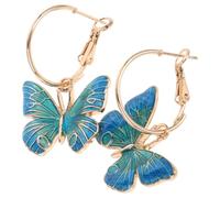 CONGARTENO Schmetterlings Ohrhänger Gothic Stil Leichte Metall Ohrringe mit Öltropfen Design Bunte Schmetterlingsohrringe für Damen und Mädchen Alltagsschmuck