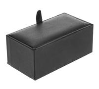 CONGARTENO Schwarze Schmuckbox für Krawattenklammern und Manschettenknöpfe Stabile Leder box Wiederverwendbar Stilvolle Geschenkverpackung Praktische Aufbewahrung für Schmuck Elegantes