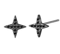 CONILOK Dunkler Stern Ohrringe Silber 925 Stecker Zirkon Ohrstecker Schwarz Ohrring Damen Schmuck Ohringe Geschenke für Sie Frauen Mädchen Frau Beste Freundin Mutter Geburtstag Muttertag Weihnachtstag