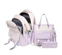 Conjunto de mochila | Mochila escolar | mochila con estuche para bolígrafos para niños, niñas, viajes, escuela, preescolar, viajes diarios, acampadas al aire libre Set de Mochilas para Niñas