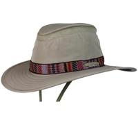 Conner Aztec Band Traveller Stoffhut Travellerhut Sonnenhut Sommerhut Safarihut Damen/Herren - mit Kinnband Frühling-Sommer Sommer