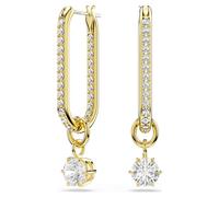 Swarovski Ohrringe Constella 5728587 – Vergoldete Kreolen mit Pavé und schwingendem Zirkonia