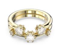 Constella Ring, Set (2), Rundschliff, Weiß, 18K Goldbeschichtet 52