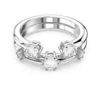 Swarovski Ring - Constella Set (2) Round cut Rhodium plated - Gr. 52 - in Weiß - für Damen