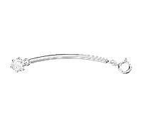 Constella Verlängerungsstück, Rundschliff, Weiß, Rhodiniert OS