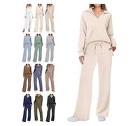 Constituent Clothing,Constituent Travel Outfit,Women's 2 Piece Sets Outfits Casual Long Sleeve Sweatsuits Sets(Almond,L)