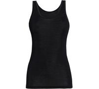con-ta Achselhemd, weiche Unterwäsche für Damen, klassisches Unterhemd, bequemes Top aus Wolle und Modal, Trägertop in Schwarz, Größe: 42