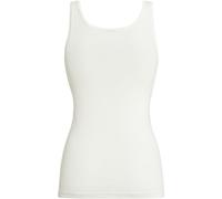 con-ta Achselhemd, klassisches Top mit Spitze für Damen, warme Unterwäsche aus Angora und Baumwolle, Bequeme Damenwäsche, Unterhemd in Wollweiß, Größe: 50