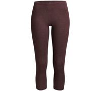 con-ta Thermo Hose in 3/4-Länge für Damen aus natürlicher Baumwolle und formgebenden Polyester, wärmeisolierende Funktionsunterwäsche, Burgund Melange, Größe: 40