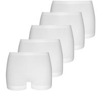 con-ta Pagenschlüpfer (5er Pack), Damenbekleidung, Unterwäsche für perfekten, eng anliegende Pants aus Baumwolle, in Weiß, Größe: 52