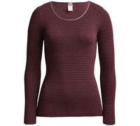 con-ta Thermo langarm Shirt in Farbe bordeaux-geringelt Größe 50