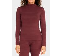 conta Damen Shirt 1/1 Arm mit Stehkragen in Farbe bordeaux geringelt Größe 50