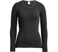 Conta Thermo Langarm Shirt, wärmendes Thermoshirt aus natürlicher Baumwolle, bequemes Basic-Oberteil, Damenbekleidung, Schwarz Geringelt, Größe: 36/XS