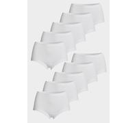 Conta Taillenslip, Slip für perfekte Bequemlichkeit, Klassische Damenwäsche, Slip aus 100% Baumwolle, weiß | 10er Pack, 52/5XL