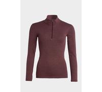 conta Damen Thermo langarm Shirt mit Zipper in Farbe burgund melange Größe 40