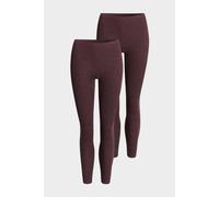 conta Damen Thermo lange Hose 2er Pack in Farbe burgund melange Größe 36