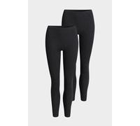 conta Damen Thermo lange Hose 2er Pack in Farbe schwarz melange Größe 36