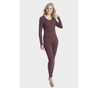 conta Damen Thermo lange Hose in Farbe bordeaux-geringelt Größe 50