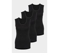 conta Damen Thermo Unterhemd 3er Pack in Farbe schwarz geringelt Größe 48