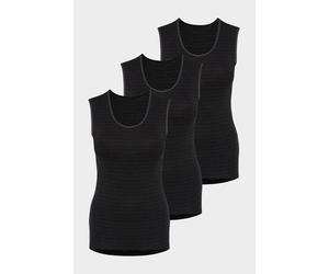 conta Damen Thermo Unterhemd 3er Pack in Farbe schwarz geringelt Größe 50