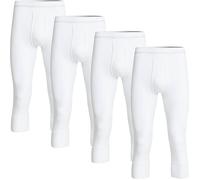 Conta Doppelripp Herren-Unterhose, 3/4 lang im 4er-Pack 8 weiß