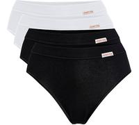 Conta Feinripp Damen-Slip im 4er-Pack 50 weiß/schwarz