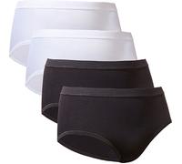 Conta Feinripp Damen-Taillenslip im 4er-Pack 36 weiß/schwarz