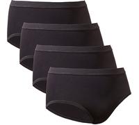 Conta Feinripp Damen-Taillenslip im 4er-Pack 42 schwarz