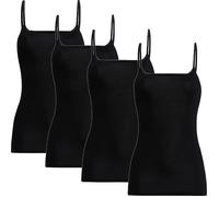 Conta Feinripp Damen-Unterhemd im 4er-Pack 36 schwarz