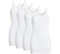 Conta Feinripp Damen-Unterhemd im 4er-Pack 40 weiß