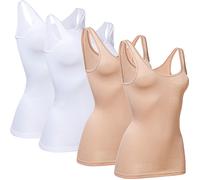 Conta Feinripp Damen-Unterhemd im 4er-Pack 40 weiß/haut