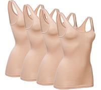 Conta Feinripp Damen-Unterhemd im 4er-Pack 42 haut