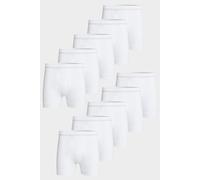 con-ta DOPPELRIPP Kurze Hose mit Eingriff Spar-Pack (1er,3er,5er,10er), Shorts für Herren, figurbetonte Unterwäsche aus 100% Baumwolle, Weiß | Gr.: M-6XL