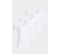 conta Herren Kurzarmshirt V-Ausschnitt in Farbe weiss Größe M