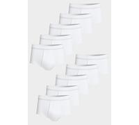 con-ta DOPPELRIPP Slip mit Eingriff, Bequeme Unterwäsche für Herren, aus 100% Baumwolle, weiß | 10er Pack, Gr.: 12/6XL