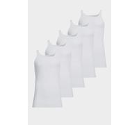 Conta Unterhemd, Achselhemd in Feinripp, klassich bequemes Oberteil, aus 100% Baumwolle, weiß | 5er Spar-Pack, Gr.: 9/3XL