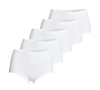 Conta Taillenslip 5er Spar-Pack, Unterwäsche für perfekten, Klassische Damenbekleidung, Slip aus weicher Baumwolle, in Weiß, Größe: 50/4XL