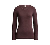 Conta Thermo Langarm Shirt, Longshirt mit natürlicher Baumwolle, wärmende Unterwäsche für Damen, Rundhalsausschnitt, Damenbekleidung, in Farbe Burgund Melange, Größen: 36/XS - 50/4XL