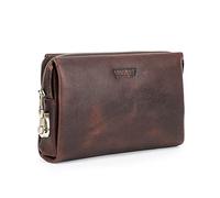 CONTACTS Clutch aus echtem Leder mit Codeschloss, für Herren, Reisen, Diebstahlschutz, Clutch, Handgelenk, Handtaschen-Organizer, Kaffee, Einzigartig