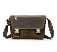 CONTACTS Echtes Leder 14" Herren Messenger Schultertasche Laptop Aktentasche