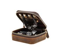 CONTACT'S FAMILY Schmuckkästchen, Leder-Schmucketui, Aufbewahrungsbox für Ringe, Ohrringe, Halsketten, Armbänder, Schmuck-Organizer-Boxen (Kaffee)